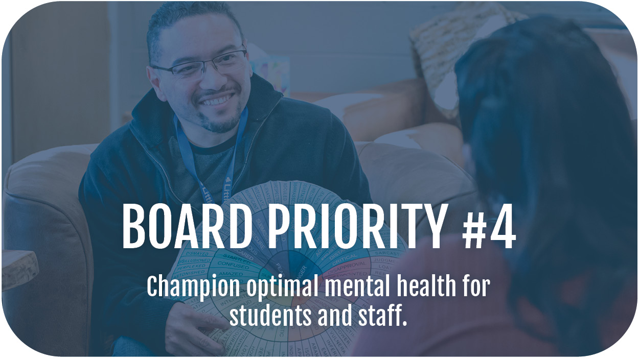 Board Priority #4: Champion optimal mental health for students and staff.